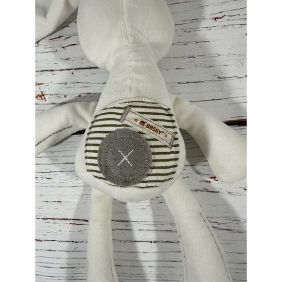 BBSKY Bunny Rabbit Lovey Plush 15" White Stitched Eyes Stuffed Animal Kids Toy - Picture 5 of 8